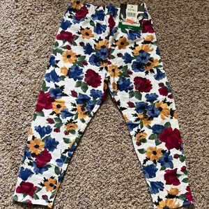Nwt vintage floral workout leggings 80s 90s
